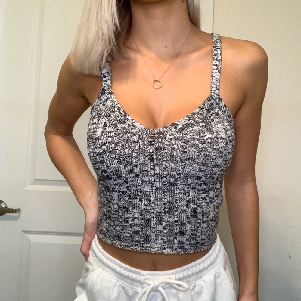 Knit cropped tank